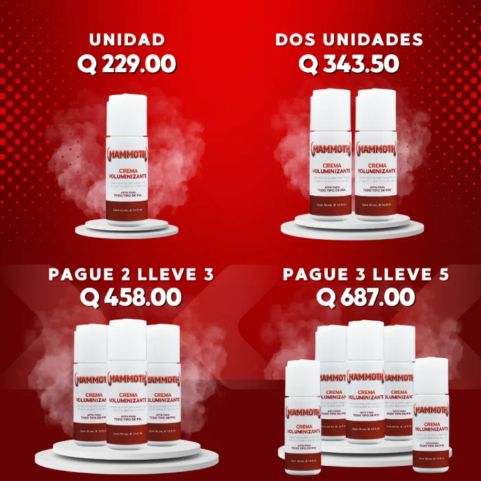 Mammoth Crema | Volumen Glúteo y Pene